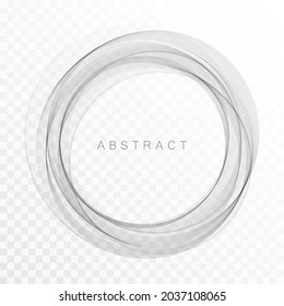 Gray abstract circle from lines.Frame or abstract vector background.