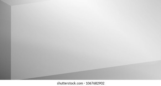 Gray Abstract design 3D gradient background vector.