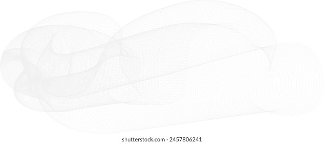Gray abstract digital particle wave, futuristic linear wave and spiral. Background technology fantastic figure made of thin lines.	