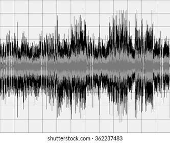 Gray abstract digital sound wave background
