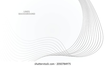 Gray Abstract elegant background with flowing lines wave