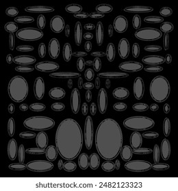 Gray abstract ellipse pattern background