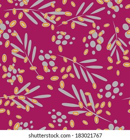 Gray Abstract Floral Seamless
