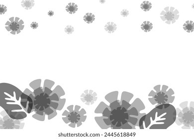 Gray Abstract Flower Background Clipart