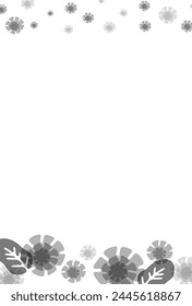 Gray Abstract Flower Background Clipart