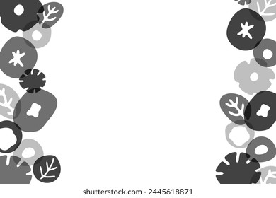 Gray Abstract Flower Background Clipart