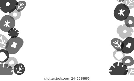 Gray Abstract Flower Background Clipart