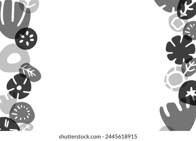Gray Abstract Flower Background Clipart