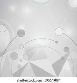 Gray abstract Flyer brochure design vector template with white background in size a4