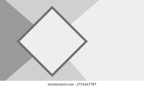 Gray Abstract Geometric Background with Diamond Shape