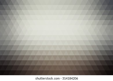 Gray abstract geometric background formed with triangles in rows.