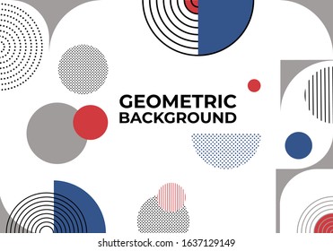 Gray abstract geometric business background with circle and line. Minimal futuristic design vector.