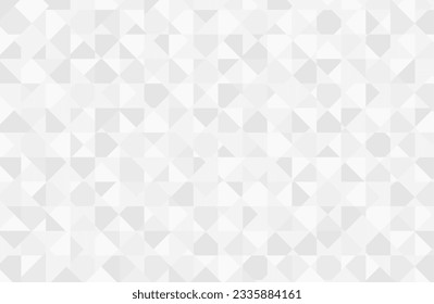 Gray abstract geometric square pattern. White silver geometric universal background for business presentation. Creative idea for medical technology or science design. Halftone monochrome cover. Vector