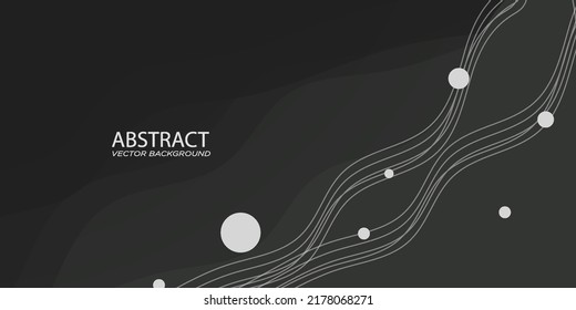 Gray abstract gradient background with lines and shapes. Vector illustration eps10
