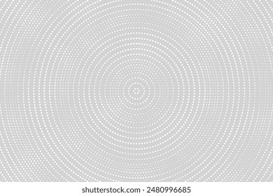 Gray abstract halftone radial background. Color geometric pattern. Grunge background as design element. Vector illustration.