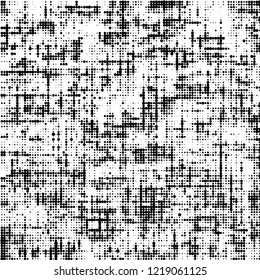 Gray abstract halftone from raster dots on a white background