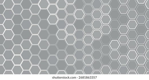 Hexágono abstracto gris para el Anuncio y el cartel. arte del patrón del Vector