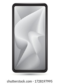 Pintura líquida abstracta gris con fondo de grano. Diseño vectorial de pantalla moderna para aplicación móvil