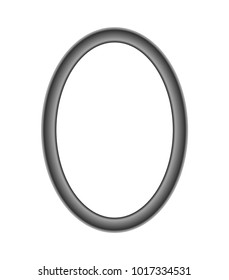 gray abstract oval frame, on blame for vector