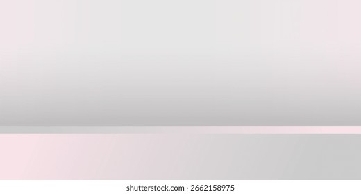Fondo panorámico abstracto gris para la presentación del producto con paredes bañadas por el sol y sombras borrosas. Fondo de verano. Ilustraciones vectoriales