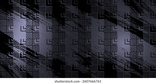 Gray abstract pattern background with black brush effect, vector, eps 10.