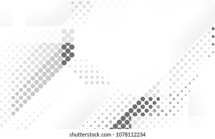 Gray Abstract pattern Design on White background. modern Geometric halftone style. vecter EPS10. for template banner ,poster or website in business.