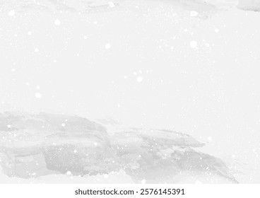 Gray abstract pattern. Watercolor texture background. Snowy monochrome landscape. Minimalist background with different spots. Monochrome decorative design element