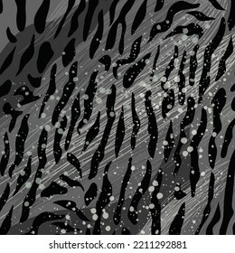 Gray abstract stripe pattern Cat skin texture