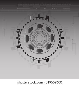 Gray abstract technology background vector illustration