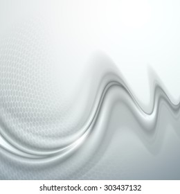 Gray abstract wave light background