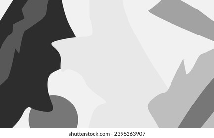Gray Abtract Background with Wave Minimalist Modern style for Wallpaper, Web, Element, Banner, Landing page, Presentation, and etc