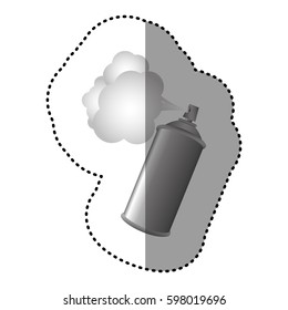 gray aerosol sprays with cloud icon, vector illustraction design