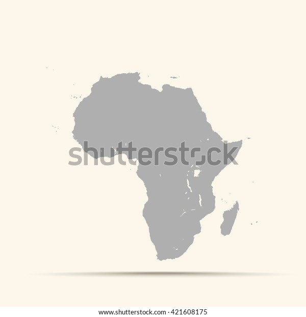 Gray Africa Map Illustration Stock Vector (Royalty Free) 421608175