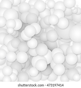 gray air bubbles. abstract group of spheres