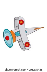 Gray airplane