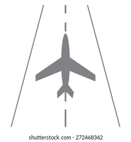 Gray Airplane Icon