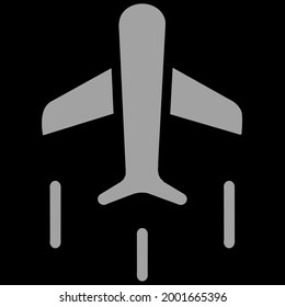 Gray Airport flat simple icon design
