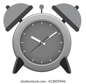 Gray alarm clock