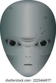 The Gray Alien creature with black eyes