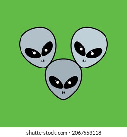 gray alien family, vector art for screen printing, sublimation or anything your imagination wants RH+