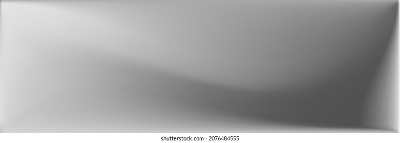 Gray Alluminium Horizontal Lines Backdrop. Grey  Water Trendy Background. Natural Smooth Surface Illustration. Vibrant Wavy Gradient Mesh. Blank Monochromatic Wavy Gradient Mesh.