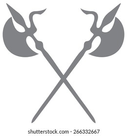 gray  Ancient Weapon Tool Equipment. icon