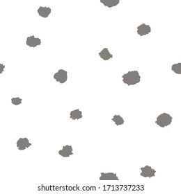 Gray Animal Skin. Dirty Art Spot. Dark Spray Blot. Abstract Seamless Pattern. Gray Dalmatian Skin. Monochrome Leopard Spots & Blots. Grangy Rough Leather. Dark Seamless Print. Dirty Dalmatian Texture