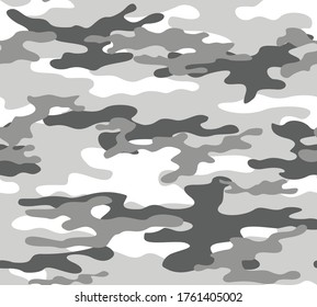 
Gray army camo seamless background classic pattern for printing clothes, fabrics.