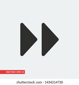 Gray arrow icon on white background, vector illustration