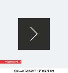 Gray arrow icon on white background, vector illustration
