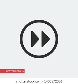 Gray arrow icon on white background, vector illustration