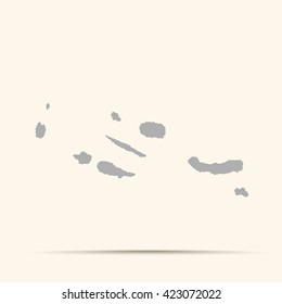 gray Azores Map Illustration