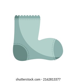 gray baby sock isolated icon
