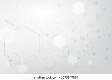 gray backgroud hexagon line polygon pattern